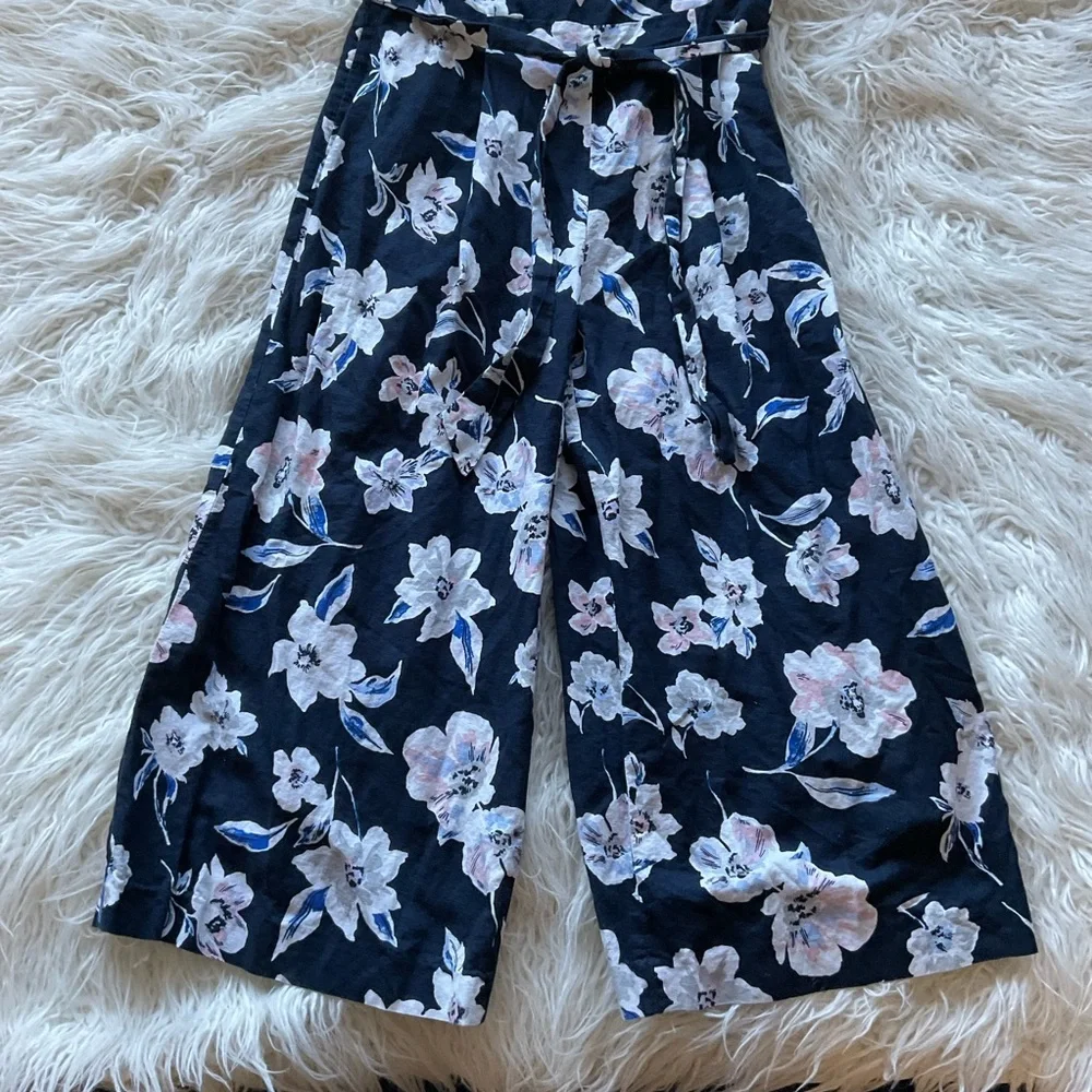 Banana‎ Republic Floral Linen Blend Jumpsuit